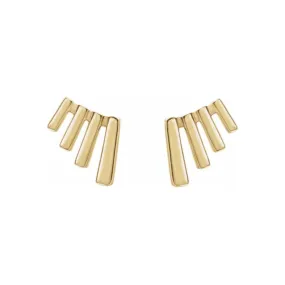 14k Fan Ear Climbers