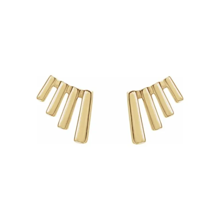 14k Fan Ear Climbers