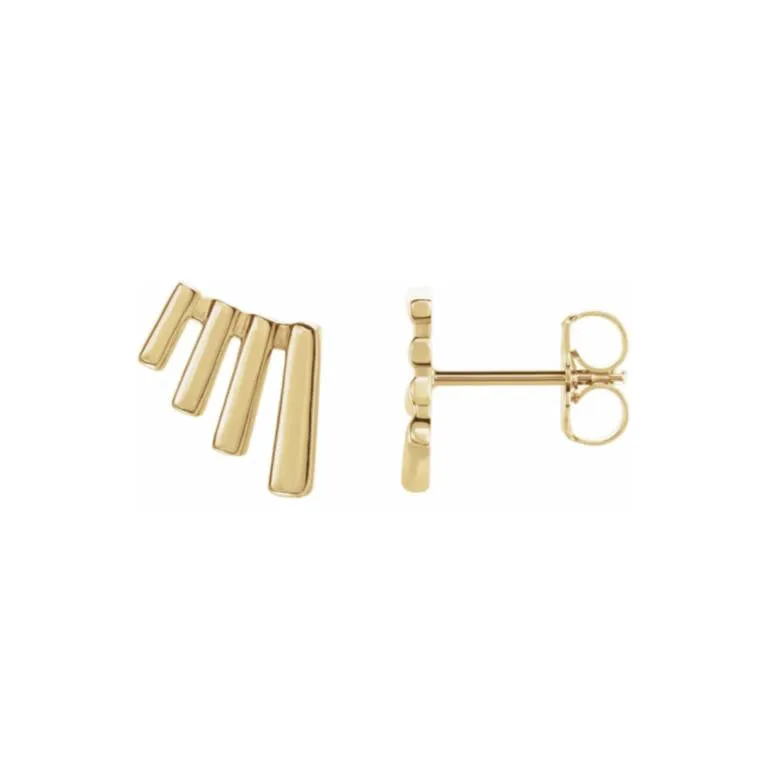 14k Fan Ear Climbers