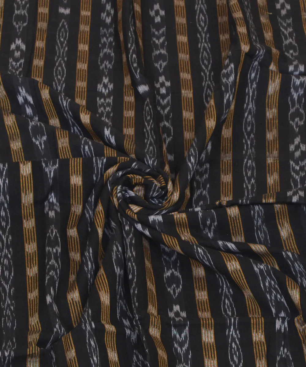 2.4 m black handwoven nuapatna cotton kurta material