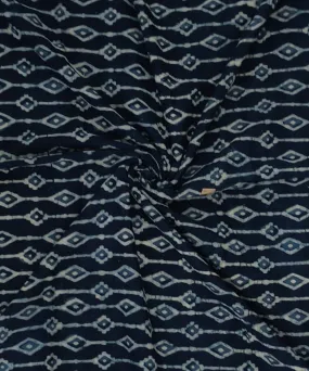 2.5m Blue handblock cotton sanganeri print kurta material