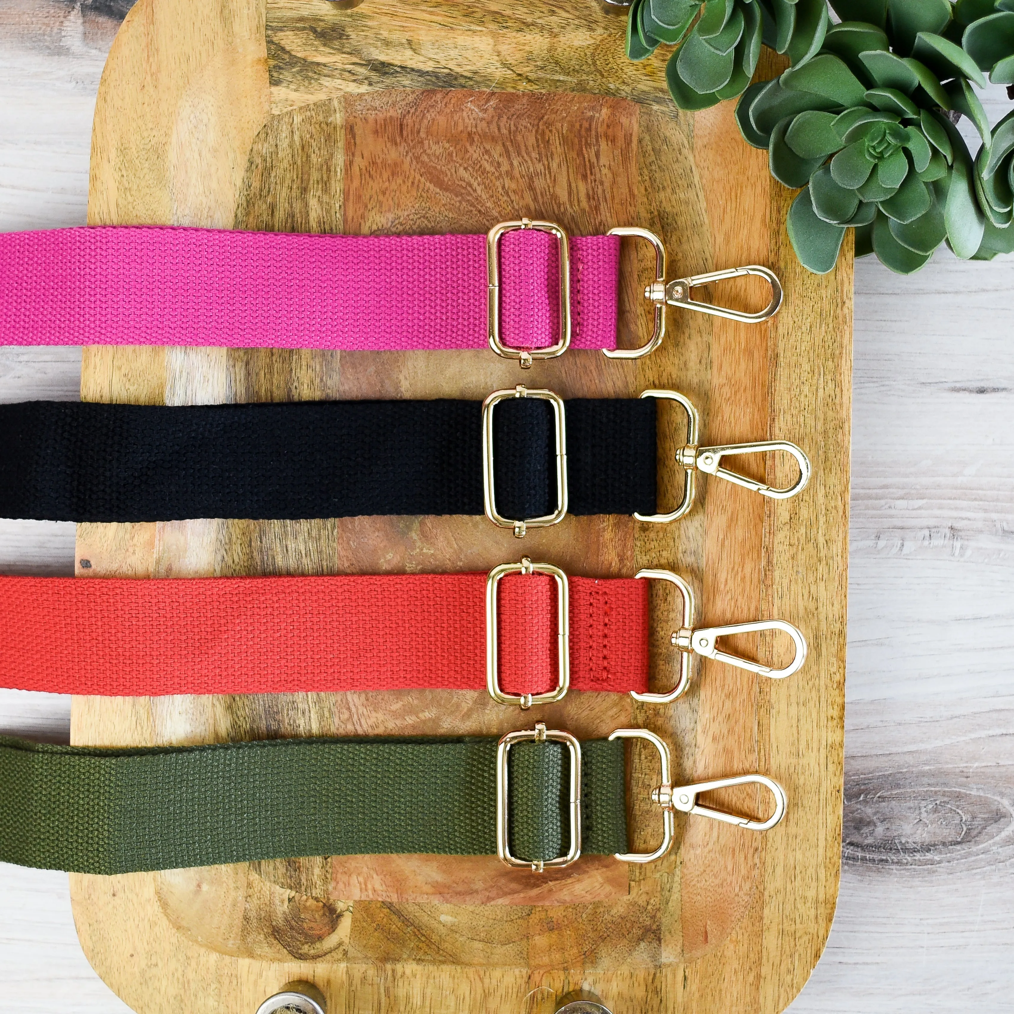 Adjustable Bag Strap 1.5 inch Solid Color- Olive Green