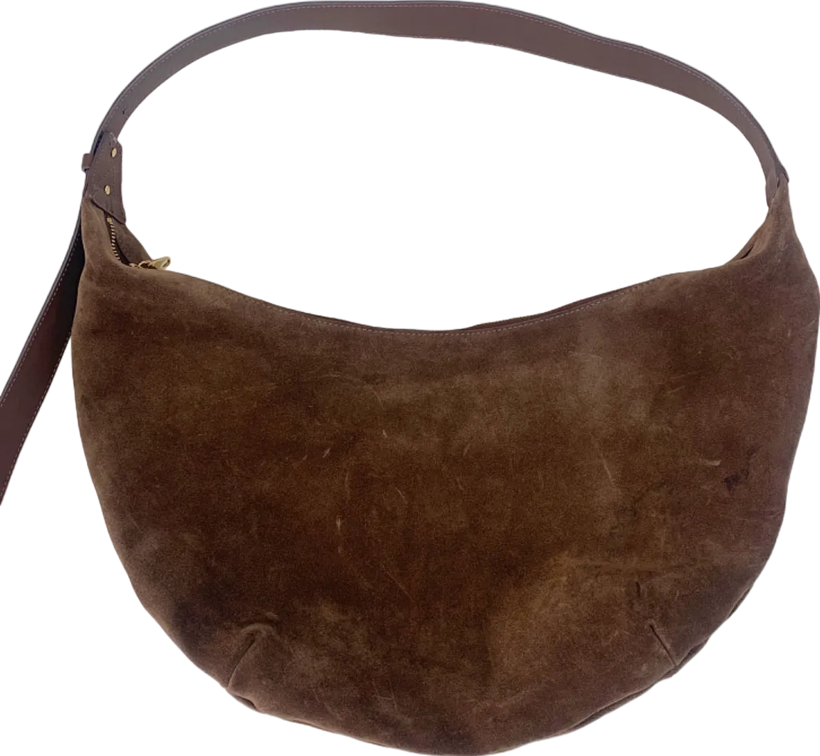 Arket Brown Suede Hobo Bag