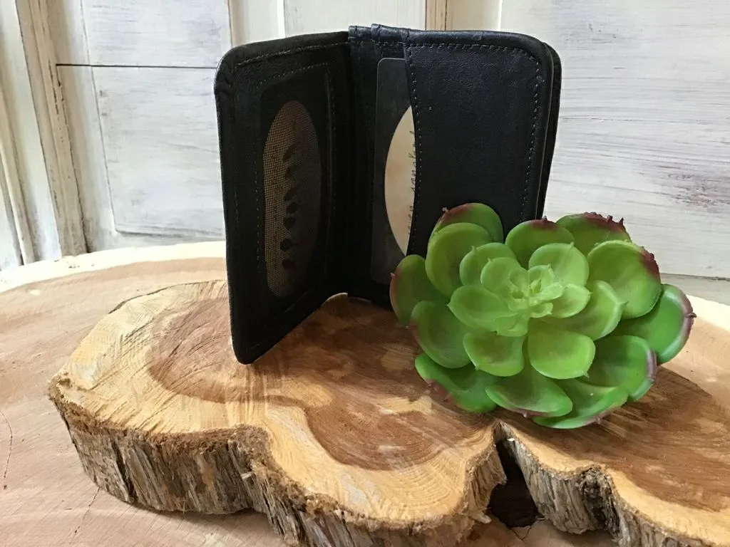 Bed Stu Jeor Black Rustic Cardholder Wallet