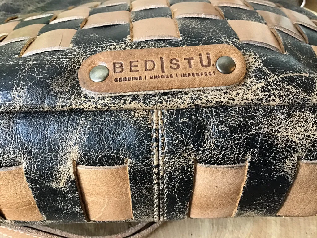 Bed|Stu Keiki Black Lux Tan Rustic Crossbody Purse