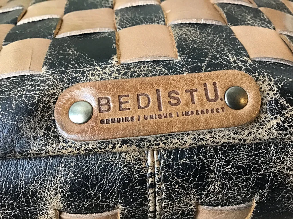 Bed|Stu Keiki Black Lux Tan Rustic Crossbody Purse