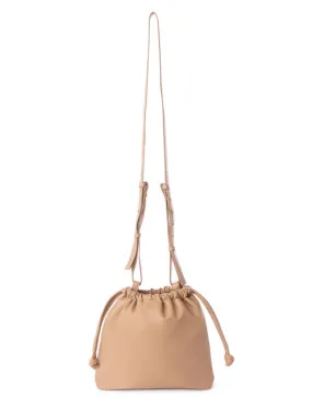 Brea Bucket Vegan Leather Bag in Latte