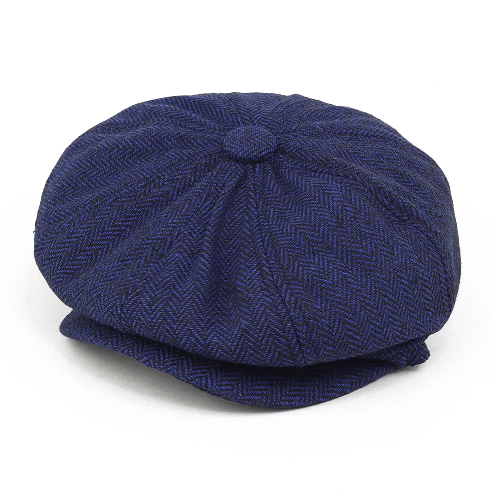 British Bag Co. Navy 8 Panel Herringbone Cap