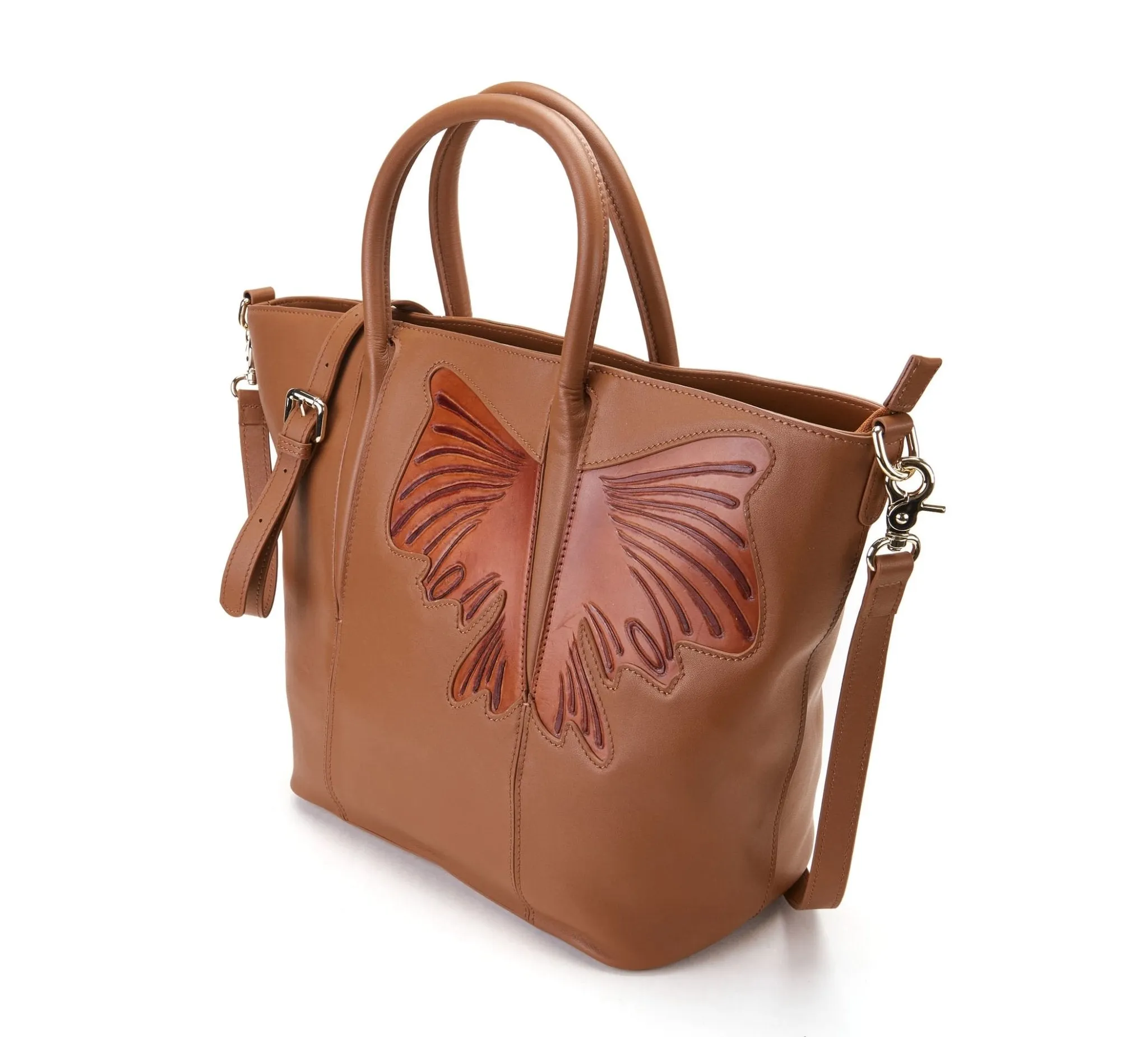 Butterfly Brown Top Handle