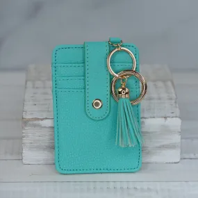 Candace Keychain Card Wallet-Mint Green