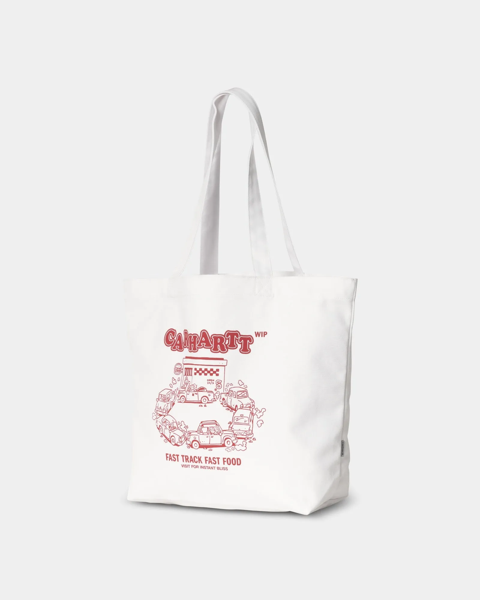 Canvas Graphic Tote | White / Samba Fast Food Print