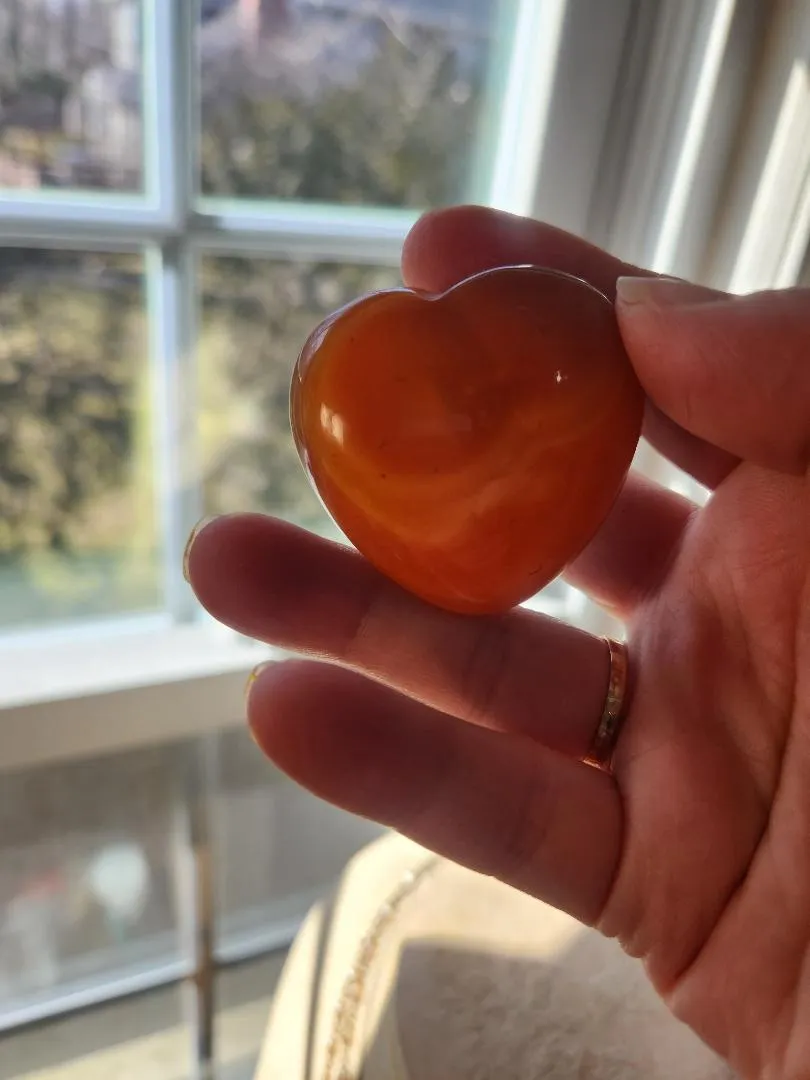 Carnelian Heart Stone