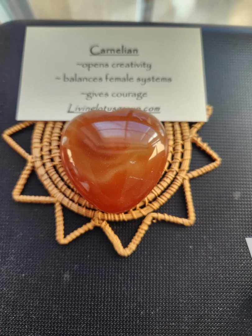 Carnelian Heart Stone