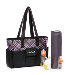 Colorland Diaper Tote Bag - Checks