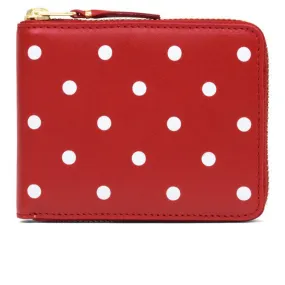 Comme des Garcons Polka Dots Wallet - Red