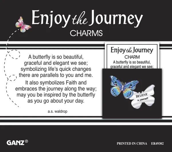 Enjoy the Journey Butterfly Charm Pocket Token - 1 Assorted