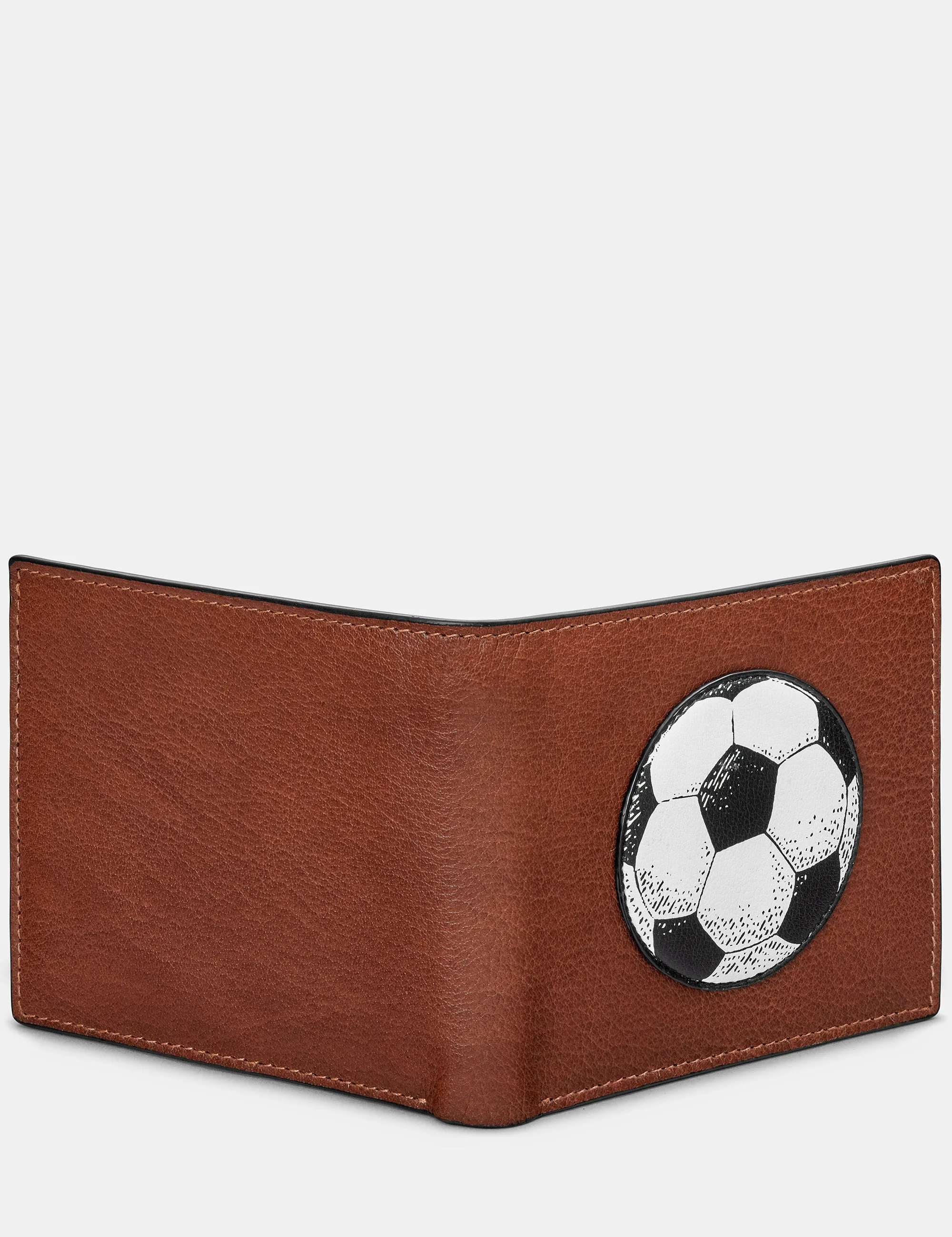 Football Brown Leather Wallet