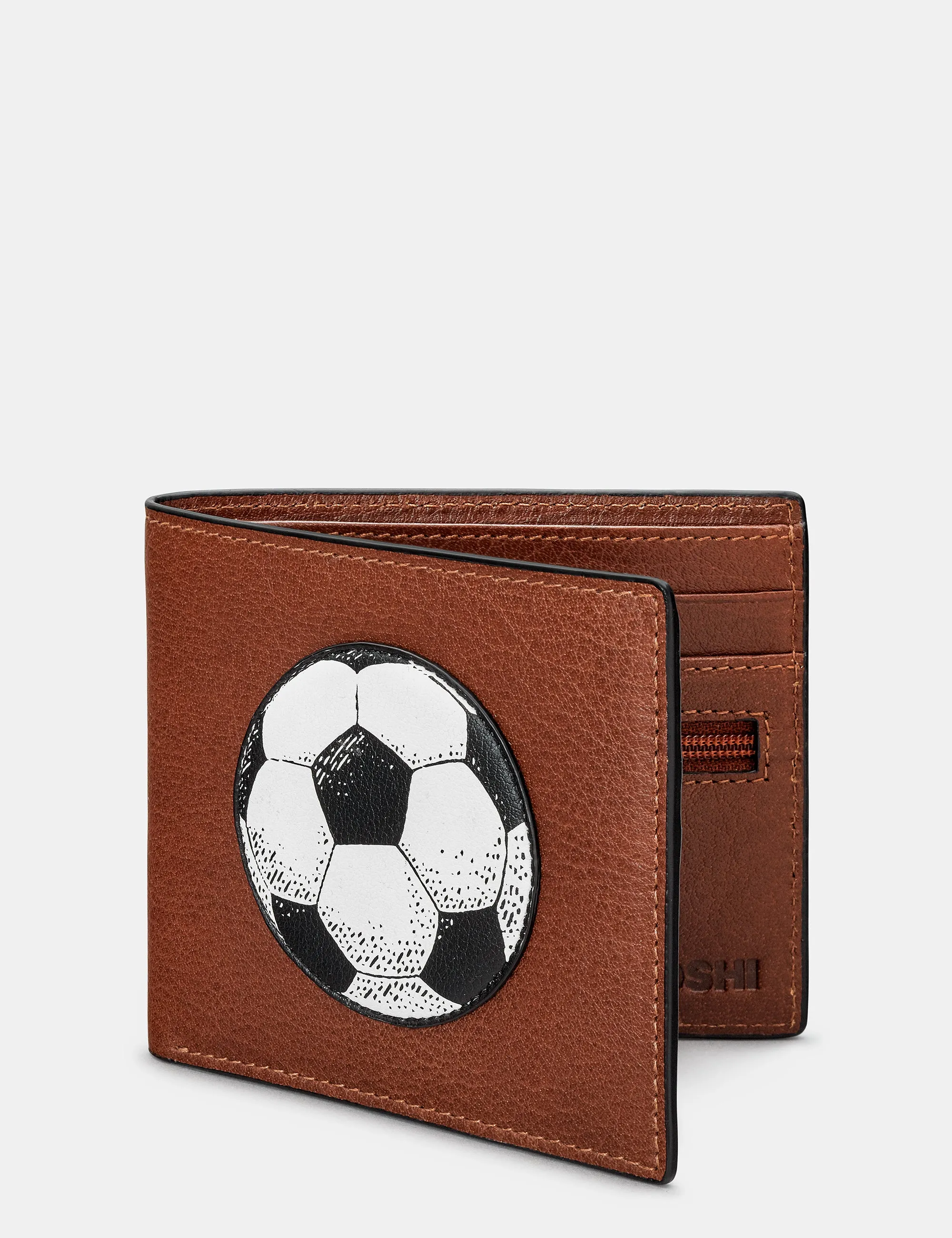 Football Brown Leather Wallet