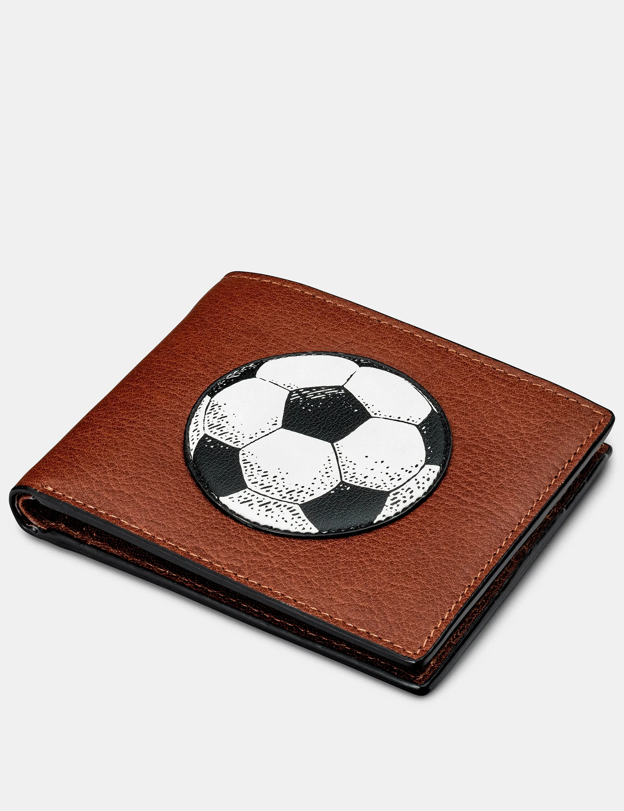 Football Brown Leather Wallet