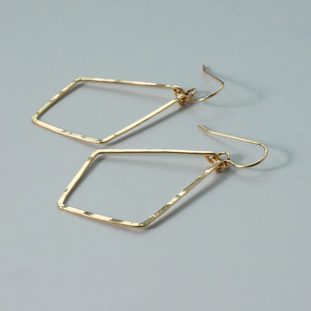 Four Corner Hoop Earrings