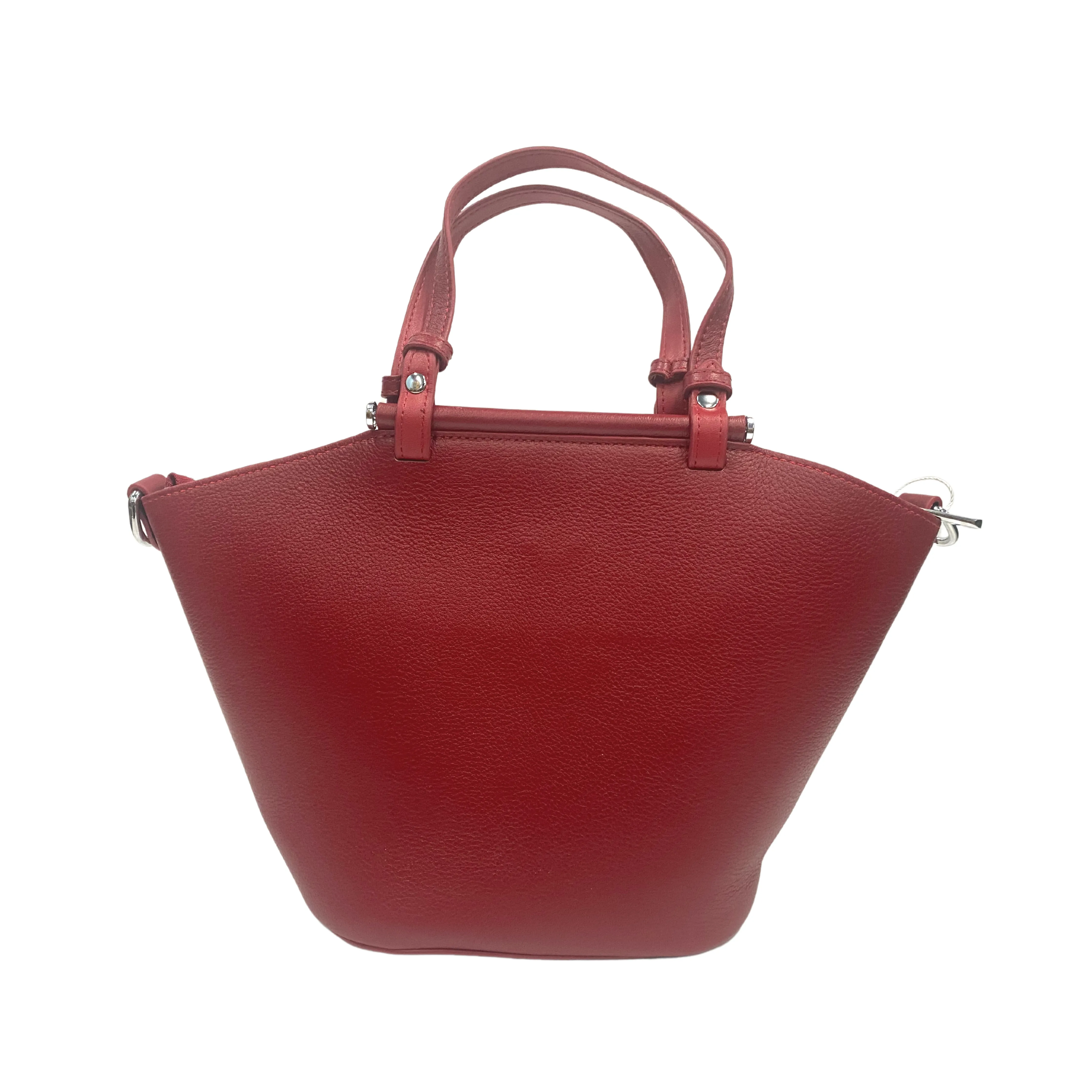 Genuine Leather Barrel Handbag