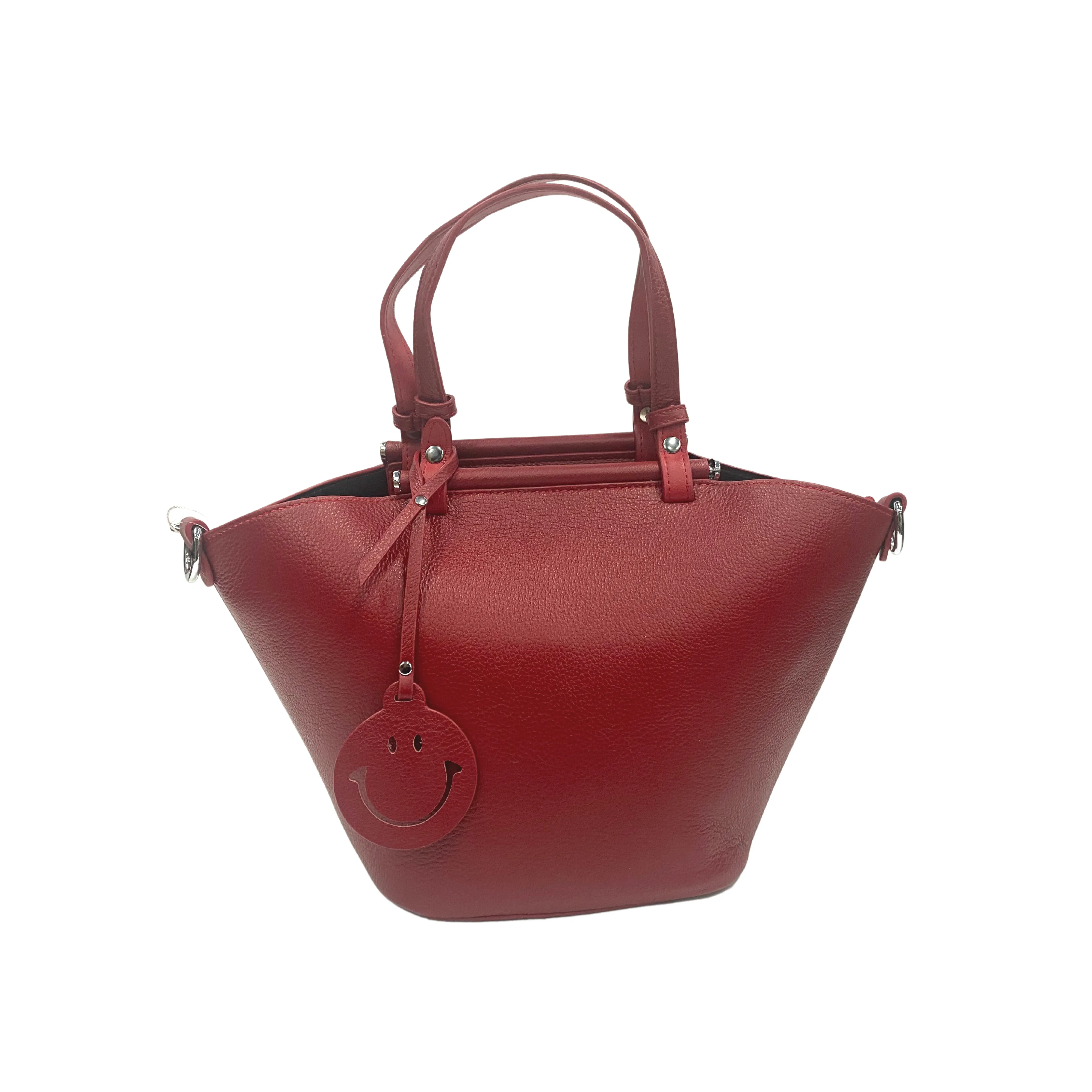 Genuine Leather Barrel Handbag