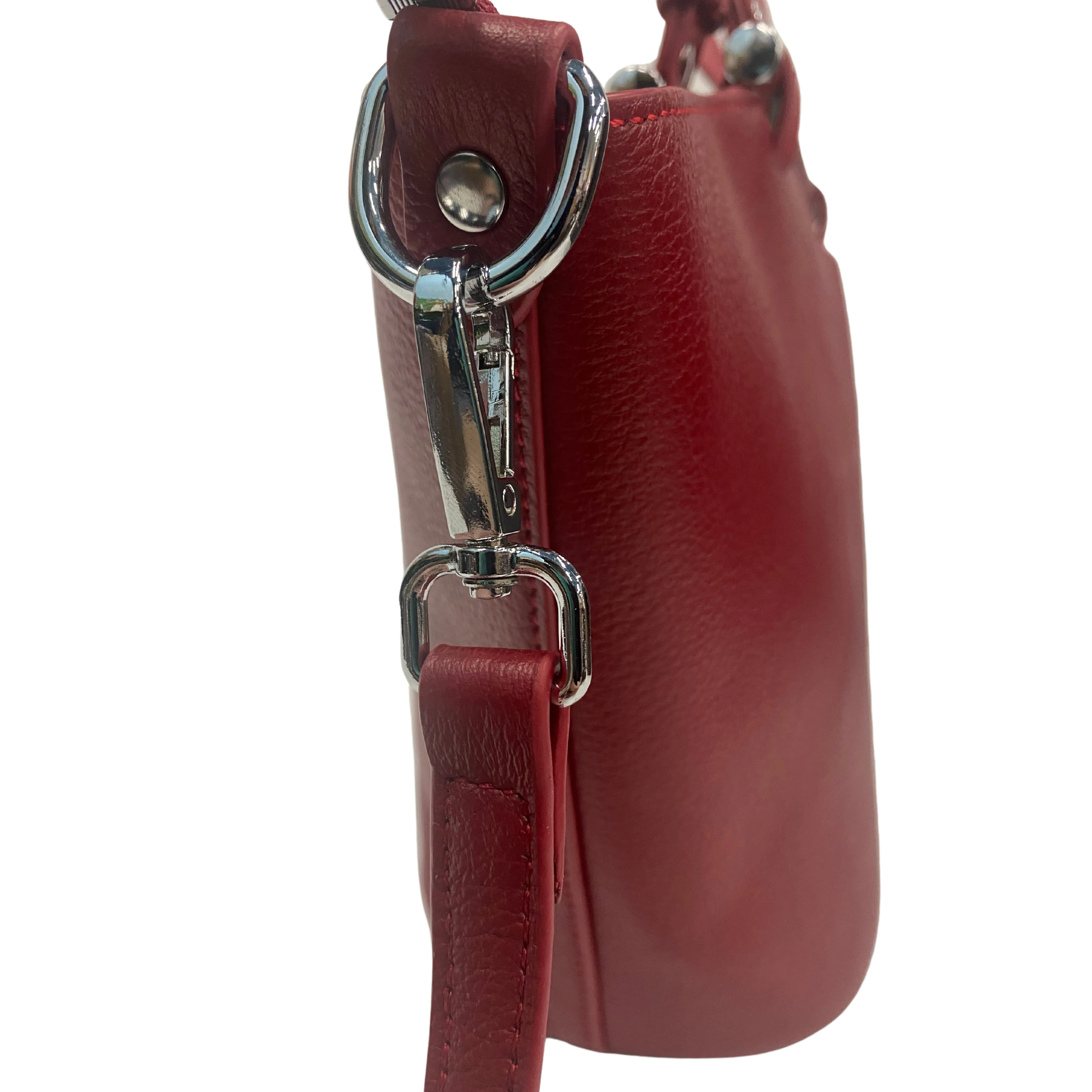 Genuine Leather Barrel Handbag