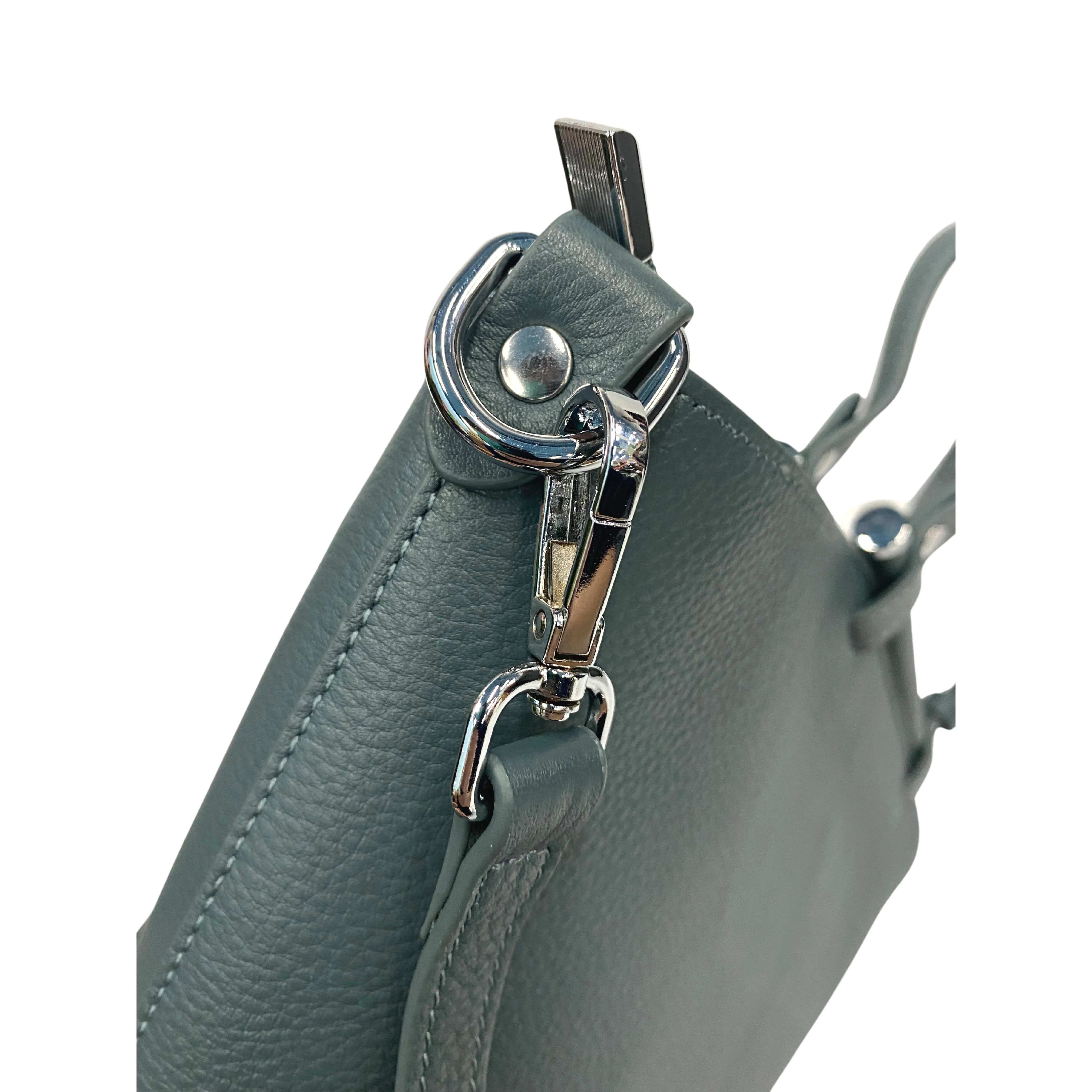 Genuine Leather Barrel Handbag