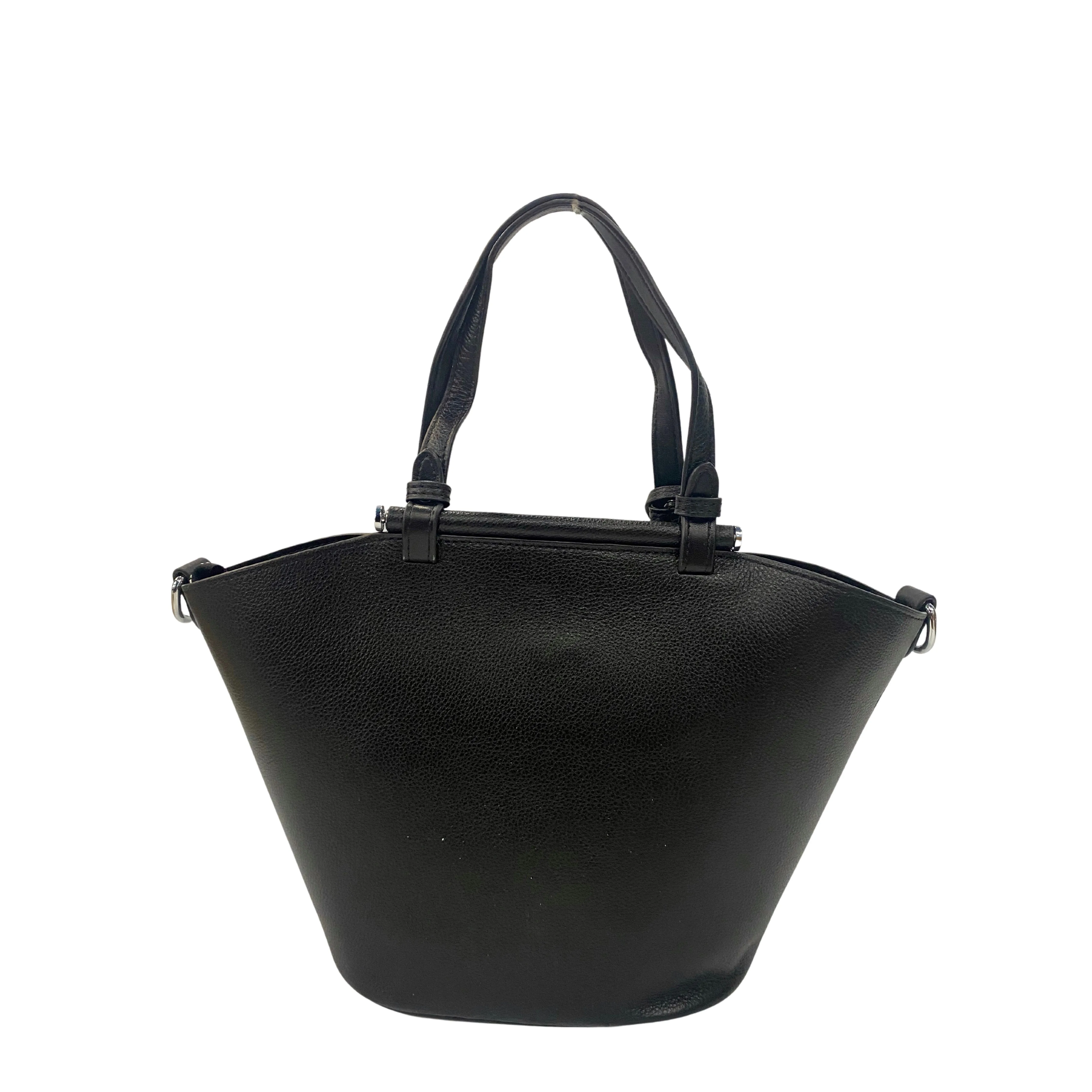 Genuine Leather Barrel Handbag