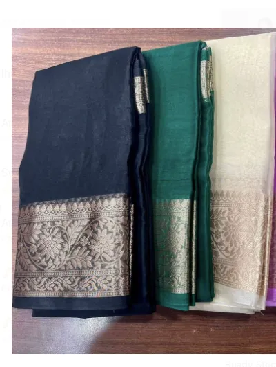 Green Gold Organza Jacquard Border Saree