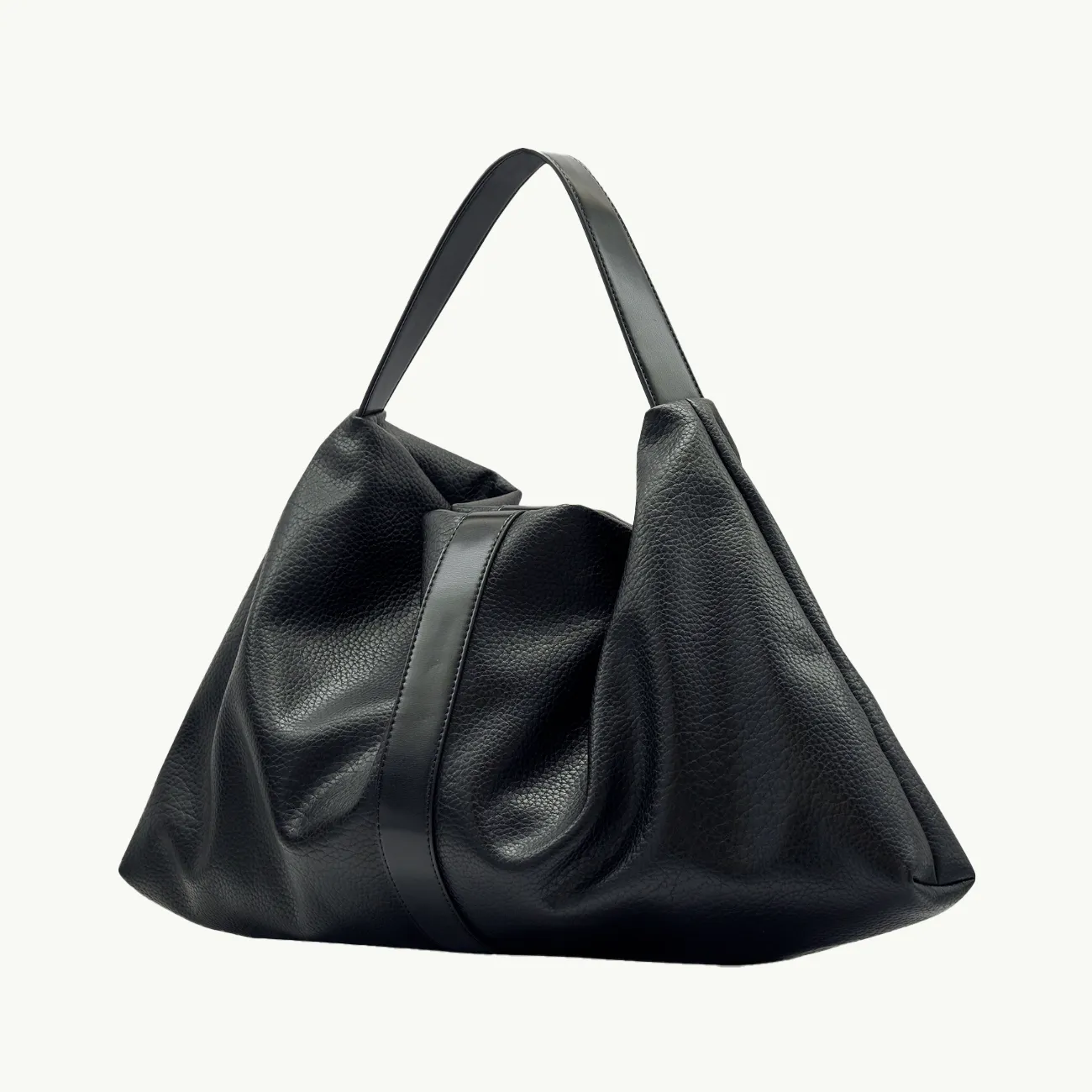 Harlow Slouch Tote Bag - Black Nappa