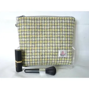 Harris Tweed Cosmetic Bag - Grey & Lemon