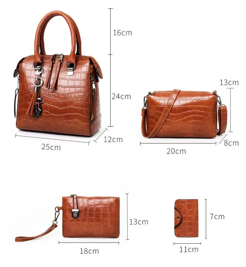 HELGA | 4-PIECE LEATHER BAG SET (1 1 FREE)