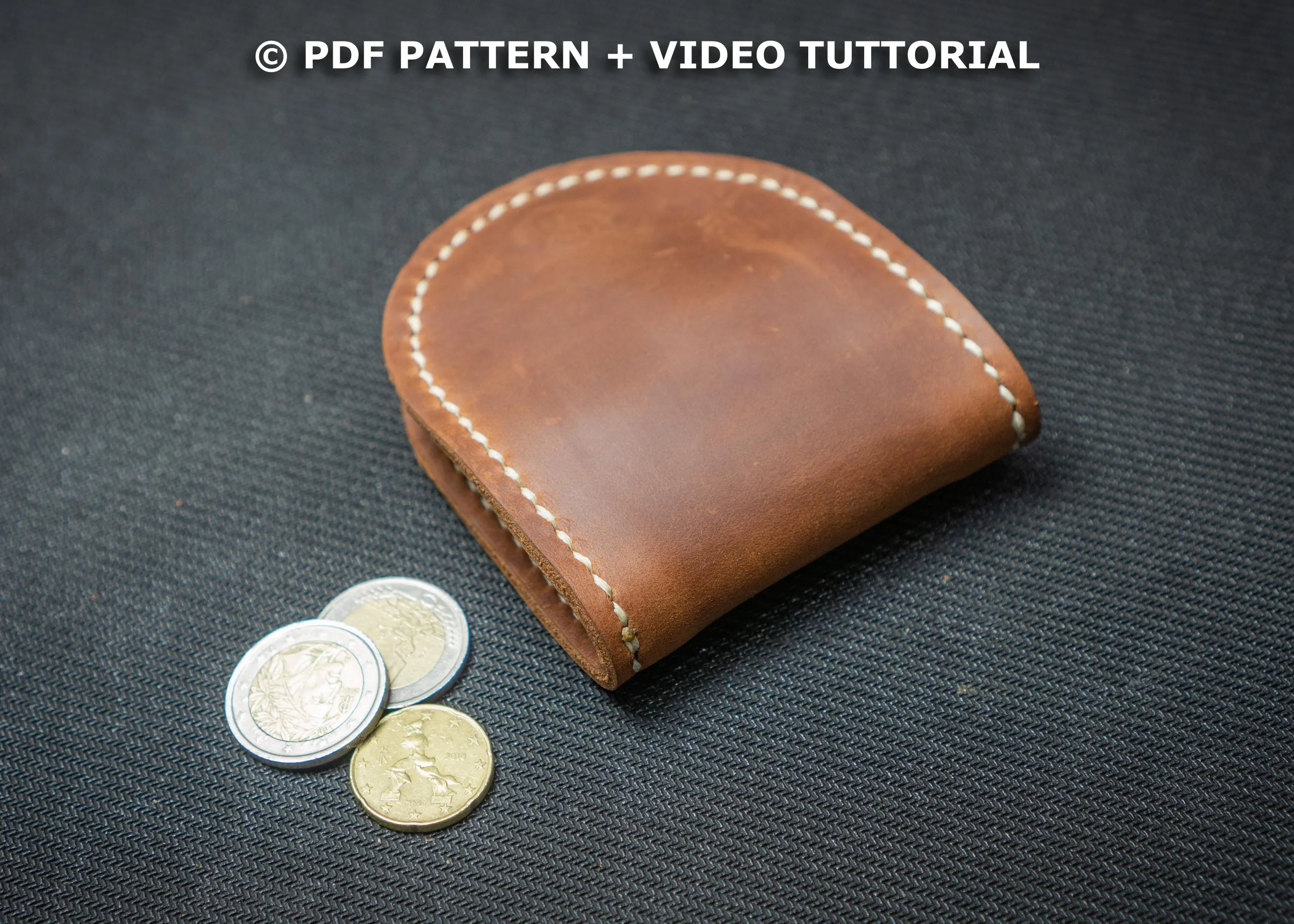 LEATHER PATTERN- Leather Coin Pouch, PDF Download, Template, DIY