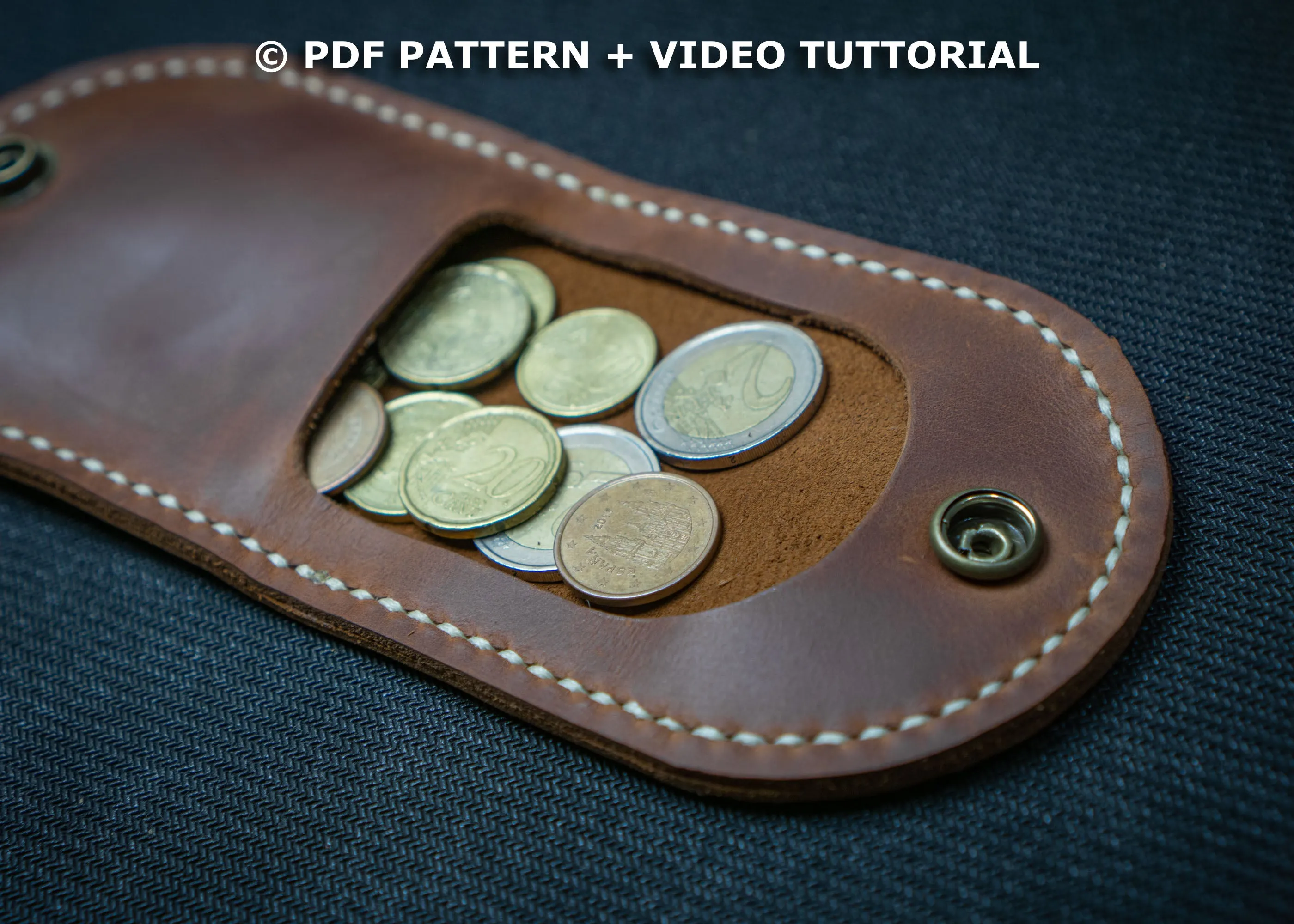 LEATHER PATTERN- Leather Coin Pouch, PDF Download, Template, DIY