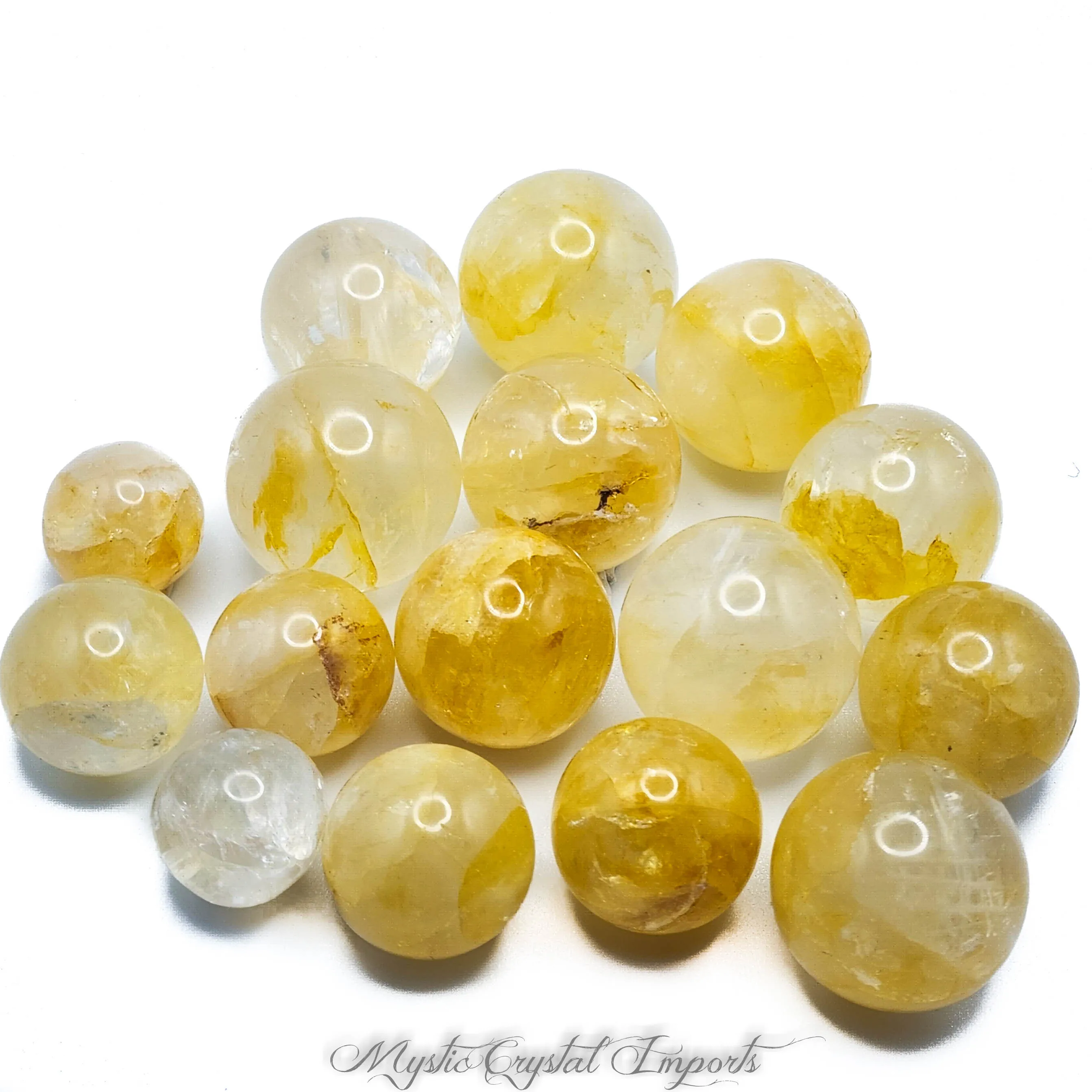 Light Golden Healer Quartz Mini-Sphere(s)