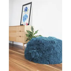 Mongolian Lambskin Bean bag - Peacock