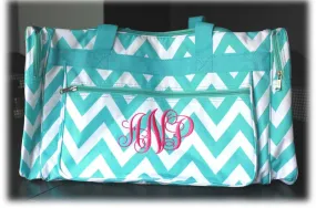 Monogrammed Aqua Chevron duffle bag by Atlanta Monogram SOLD OUT