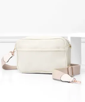 Nylon Rectangle Crossbody in ivory