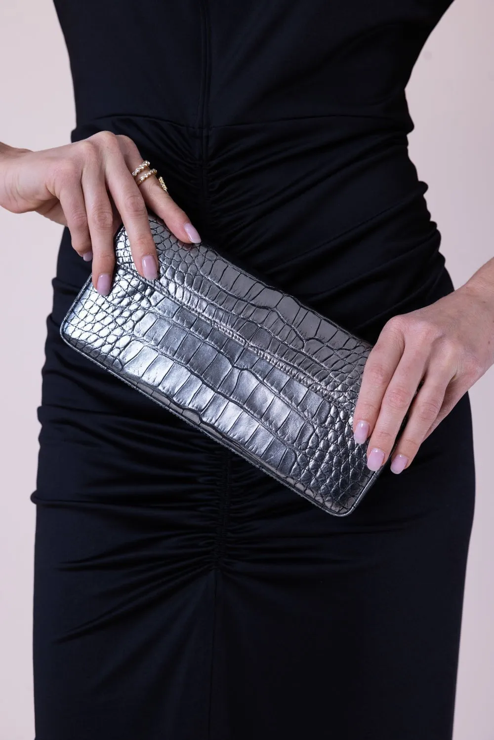 Parker Box Clutch - Silver