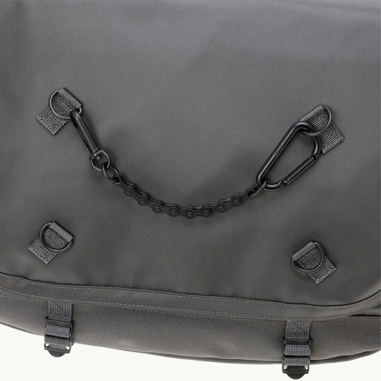 POTR/Ride Messenger Bag With Bicycle Chain - Graphite