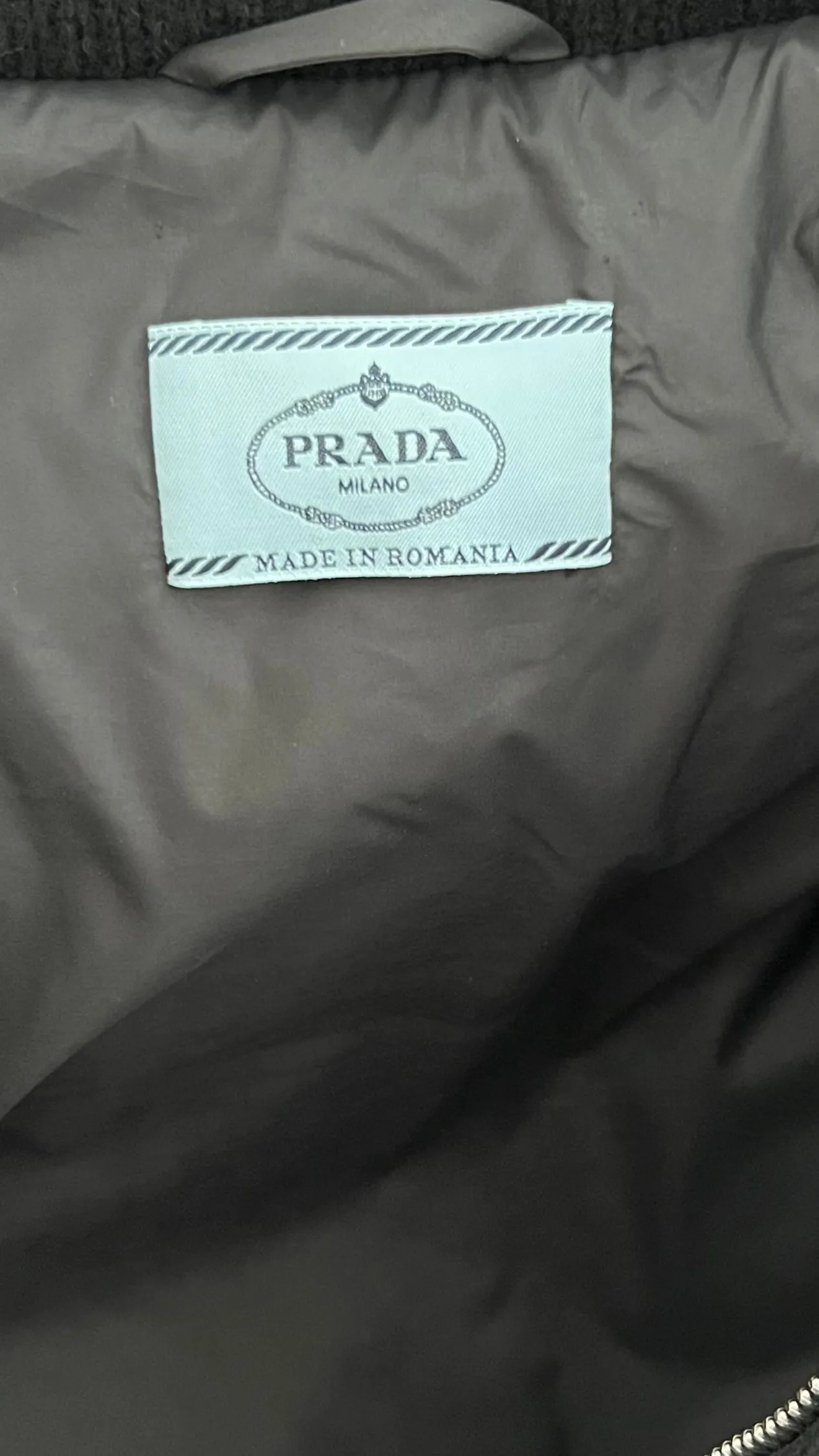 Prada Boxy Wool & Cashmere Knit Puffer Jacket