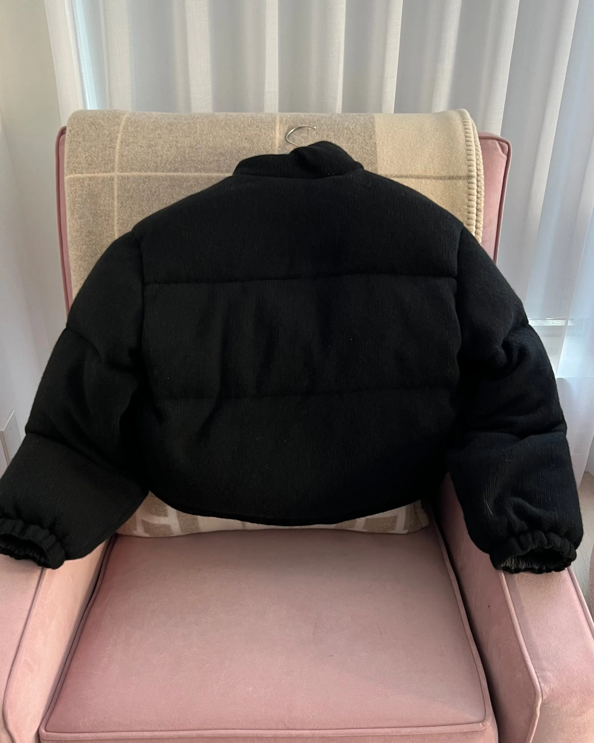 Prada Boxy Wool & Cashmere Knit Puffer Jacket