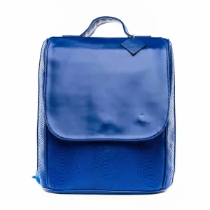 Royal Blue Apollo 1 Faux Snakeskin Backpack