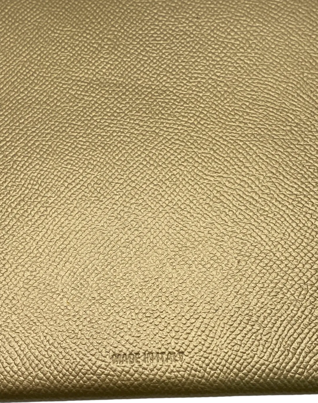 Santoni Gold Leather Envelope Clutch personalised JS