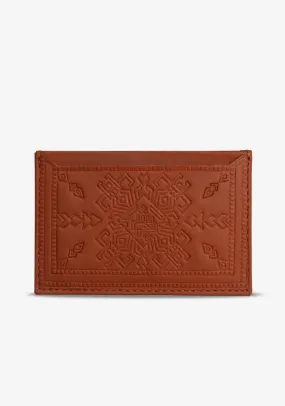 Signature Leather Light Brown Card Holder