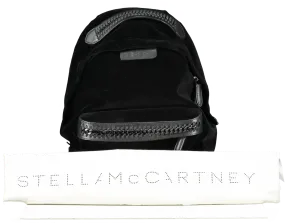 Stella McCartney Stella Mccartney Black 'falabella' Velvet Backpack One Size