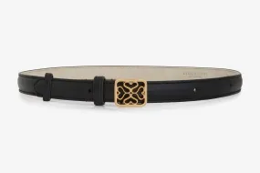 Strathberry Monogram Thin Buckle Belt - Black