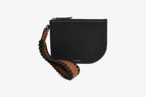 Strathberry x Collagerie Wristlet - Black/Chestnut