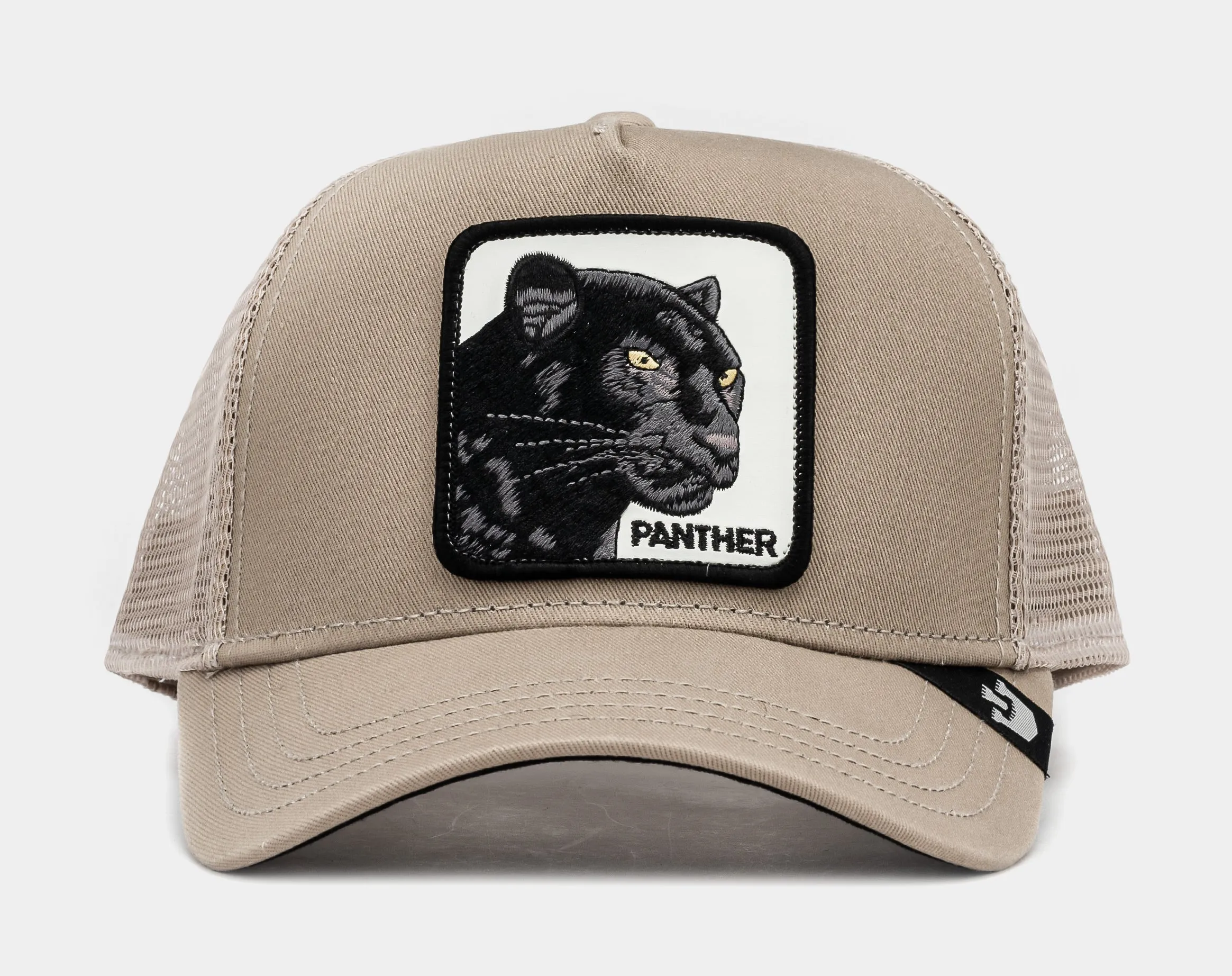 The Black Panther 14x14 Trucker Mens Hat (Khaki/Black)